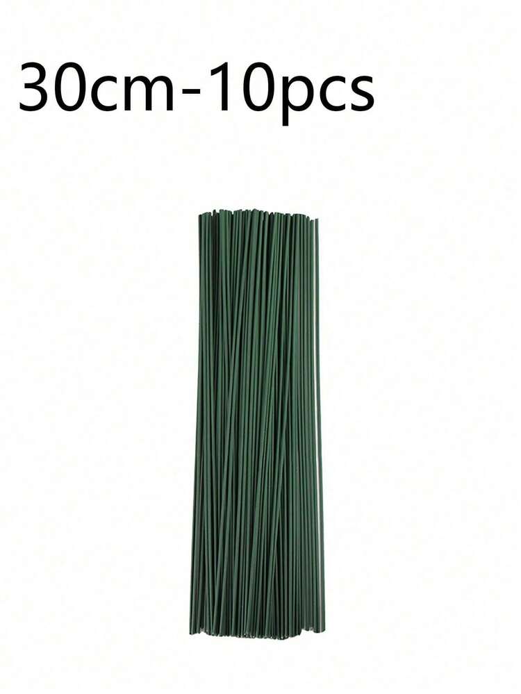 10/30/50 件人造花茎，可弯曲 DIY 绿色花线棒，适用于婚礼花束家居节日装饰（万圣节/圣诞节/波西米亚风） - 綠色 - 查看 12