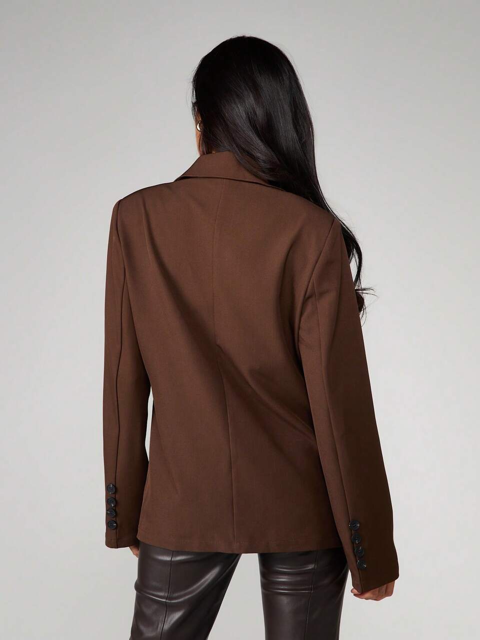 MISSGUIDED Professioneller doppelreihiger Blazer mit Revers-Kragen und Knopfverschluss für Bürokleidung
