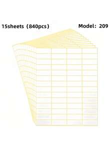 15 Sheets 840pcs Matte White AdhesiveLabels 0.51x1.5 Inch - Blank Sticky Notesfor Storage Jars, Pantry Organization,Office Files, School Supplies, Back ToSchool, DIY Markers, Kitchen Bins, PlannerStickers, Home & Office Organization (Packof 840) - one-size - View 9