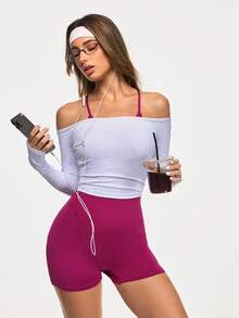 Eassivo Eassivo Mono deportivo de mujer con espalda descubierta y cuello halter - Burdeos - Ver 7