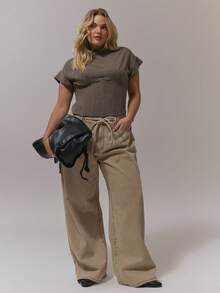 MUSERA Plus Size Jeans - Khaki - View 1