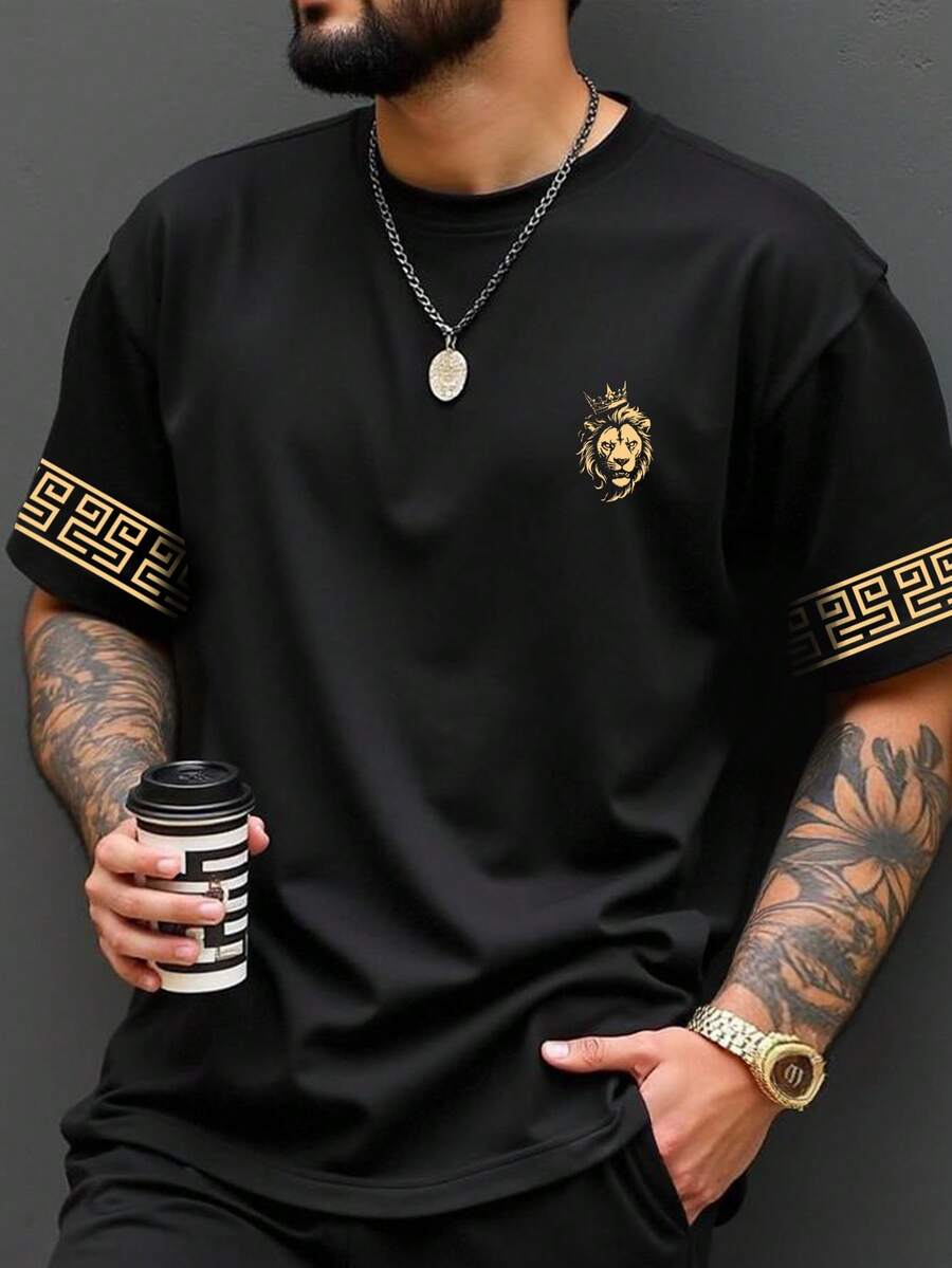 Surprising Black And Gold Graphic Tee Gallery
