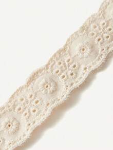 Cozy Pixies 2pcs White Lace Embroidery 100% Cotton Trim Pacifier Clip, Newborn Baby Shower Gift For Boys & Girls - White - View 8