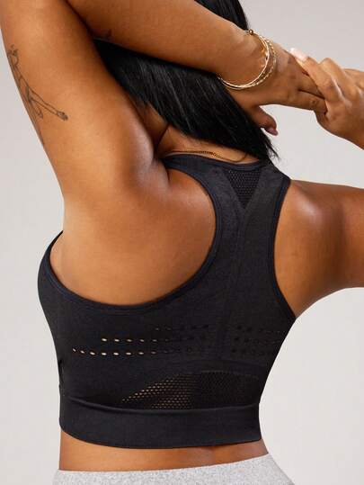 Seamluxe SHEIN Sport 女士加大码无缝运动文胸