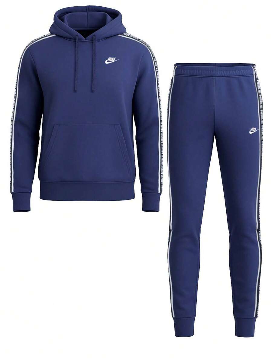 Nike Club Men's Tracksuite Navy Blue - Blue - View 1