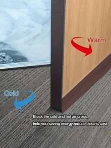 1 件自粘式硅胶门挡风条 - 门密封条，用于门下密封缝隙内门和外门挡风条隔音