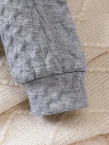 SHEIN Vintaside Kids 男婴长袖拉链连帽保暖连体衣，冬季保暖