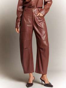 Hauture Pantaloni casual di colore unito da donna - nero - Visualizzare 2