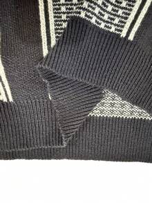 Manfinity CityGents 男士格子条纹长袖拉链 Polo 领休闲毛衣，秋冬 - 彩色 - 查看 6