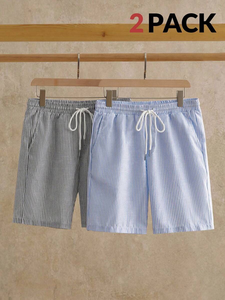 Manfinity NXTstreet Men's Multicolor Woven Plaid Straight Leg Shorts With Pockets - Casual Summer Style Men Striped Shorts Men Summer Shorts Men Lounge Shorts Summer Co Ords Men - Multicolor - View 1