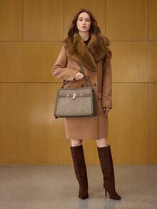 MOTF PREMIUM WOMEN'S FASHION LARGE CAPACITY TOTE HANDBAG - Coffee - View 8