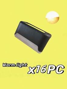 4pcs/8pcs/12pcs/16pcs Solar Lights 1 LED Wall Lamp Set, Black Shell, Warm White/White Light, Outdoor Garden Wall Fence Pathway Landscape Stairway Solar Lights - Black - View 13