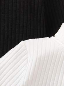 2件/套 幼儿男童舒适高领长袖休闲T恤 - 彩色 - 查看 6