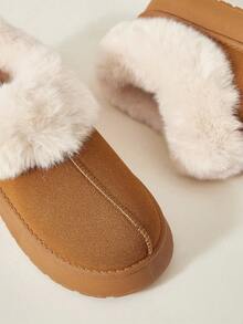 Cuccoo Women's Popular Thermal Lined Thick Sole "Style" Snow Boots, Autumn/Winter New High-End Faux Suede/Soft Fur Slip-On Boots For Christmas - Camel - View 5