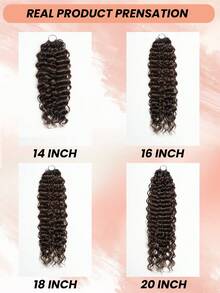 Water Wave Feather Crochet Human Hair 1 Pack Pre-Separated Feather Human Hair For Knotless Boho Braids Brown Color - S4 - View 4