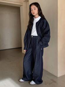 Dazy Kids Tween Girls Denim Set - Blue - View 2