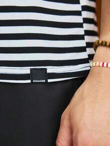 SWAVVY 3 件套男士春夏休闲背心套装无袖纯色度假基本款背心，适合男友礼物 - 黑與白 - 查看 4