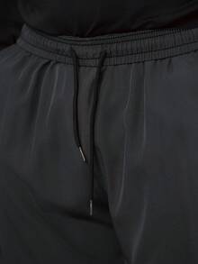 Gym Rark 男士撞色弹力腰带口袋休闲健身运动裤长款运动裤 - 深灰色 - 查看 7