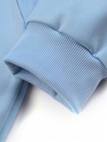 Manfinity EMRG Men's Casual Solid Color Hooded Jacket, Versatile For Autumn - Baby Blue - View 4