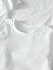 Manfinity Unisex Men's Knitted Casual Daily Loose Print Short Sleeve T-Shirt Sets, Fashionable And Young, Couple Things