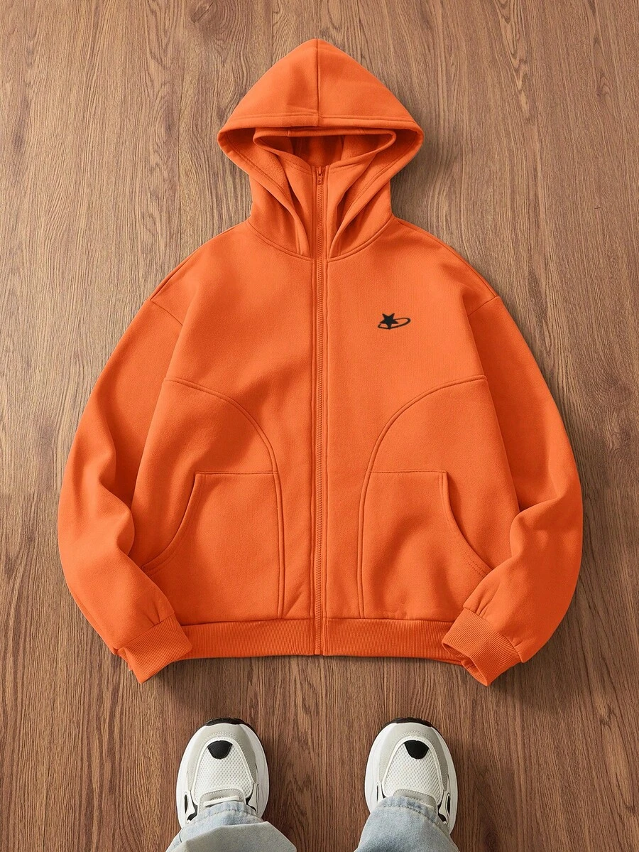 Manfinity Unisex Men's Knitted Casual Loose Fit Long Sleeve Zip-Up Hooded Sweatshirt, Couple Things