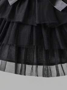 Sweetra Baby Girl Pink Tulle Skirt For Party Dress, Festival Costume, Photo Booth Prop - Black - View 4