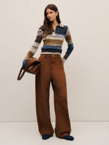 Nöista Cozy Brown Pants, Ideal For Women's Spring Break And Relaxed Summer/Spring Break With A Warm Seasonal Feel. - Rust Brown - View 4