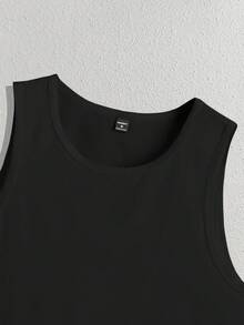 Manfinity BRENVOR 3 件套男士休闲无袖纯色针织背心，适合日常穿着