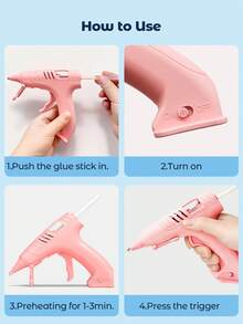 Teckwe 无绳热熔胶枪，USB 充电式无绳胶枪，含 10 根胶棒，适用于 DIY 手工艺品、艺术家居维修