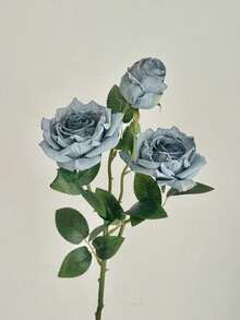 1/2 件 22 英寸复古仿古玫瑰 - 3 头真实触感假花,油画风格花束,波西米亚风格家居装饰,适用于客厅/卧室/办公室,摄影道具和即送礼品 - 彩色 - 查看 11