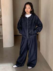 Dazy Kids Tween Girls Denim Set - Blue - View 4