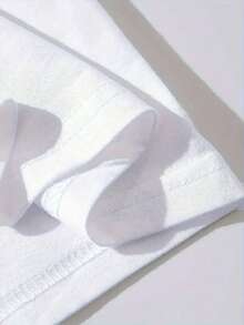 Glimmora Casual Loose Fit Crew Neck Short Sleeve T-Shirt For Men - White - View 5