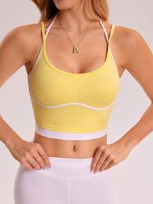 Sovereign Charm 休闲运动背心，简约时尚，日常穿着及健身皆宜 - 黃色 - 查看 4