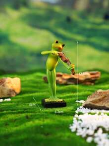 Zazumi Cottage Core Frosch Deko Harzfigur mit ausdrucksstarkem Gesicht, Weihnachtskamin Regal Dekoration im skandinavischen Stil, skurriles Geschenkidee für Herbst Winter Feiertage, Strumpffüller