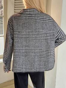 DAZY 女士休闲图案口袋常规款夹克，秋季女式外套