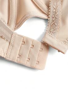 Ocili 2 件大码女士纯色蝴蝶结装饰时尚文胸无衬垫，黑色和杏色 - 彩色 - 查看 4