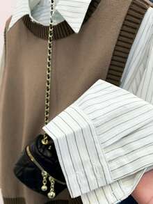 INAWLY 女士无袖撞色休闲针织背心 - 彩色 - 查看 4