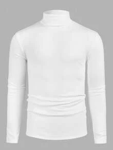 Manfinity NXTstreet 两件装男士休闲高领长袖T恤，秋冬 - 彩色 - 查看 11