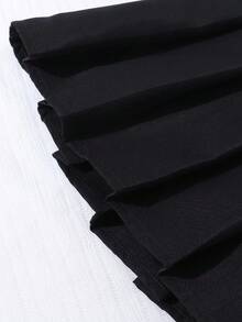 SHEIN Girls' Pleated High Waist Skirt With Built-In Safety Shorts, 2-In-1 Skirt Pants, Versatile For All Seasons, Can Be Paired With Shirts, T-Shirts, Polos, Hoodies, Jackets