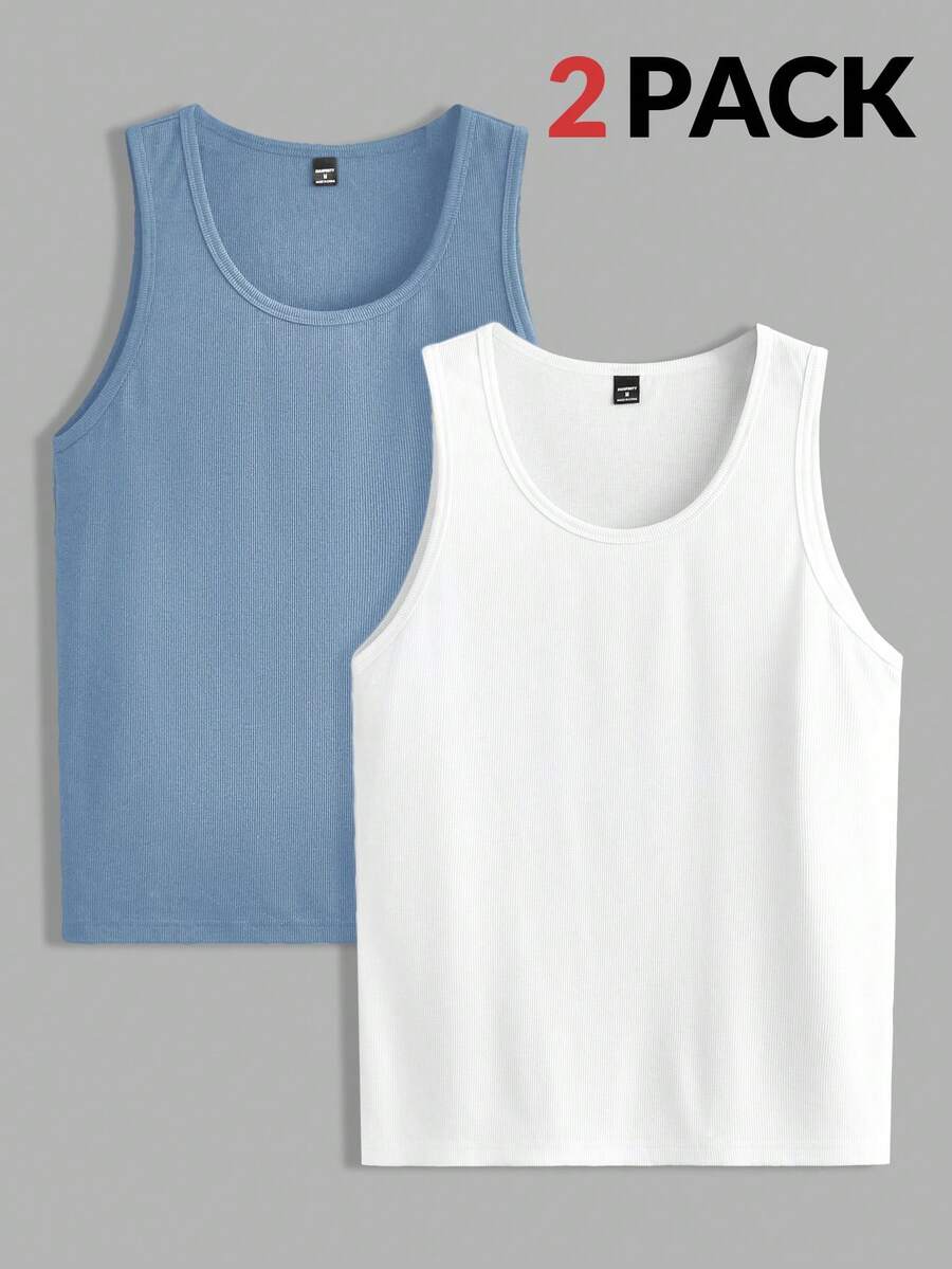 Manfinity VCAY 2pcs/Pack Men's Casual Knitted Top - Multicolor - View 1