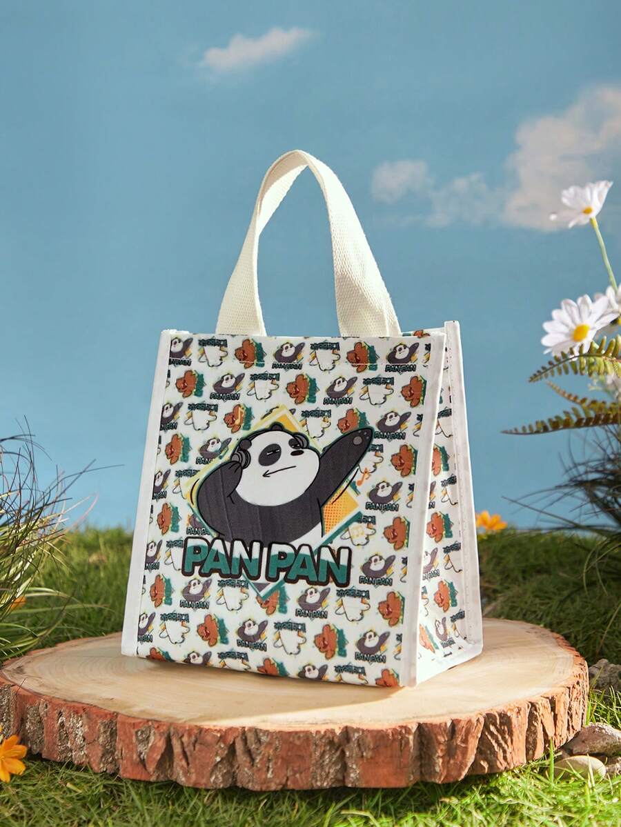 We Bare Bears X SHEIN Túi đựng cơm trưa cách nhiệt thời trang, Túi đựng đồ dùng tiện dụng, Túi đựng cơm trưa, Túi giữ nhiệt - Hoạt hình - Xem 1