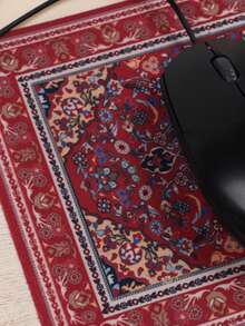 1Pc Style Coffee Theme Mouse Pad, Carpet Style Flannel Mouse Pad & Cup Coaster,Coffee Mat,Table Mat, Placemat, Mouse Pad, Non-Slip Heat Resistant Mat, Tassel Carpet Coaster, Table Desk Cup,Table Coaster Christmas For Holiday Gift Giving Back To School - one-size - View 13