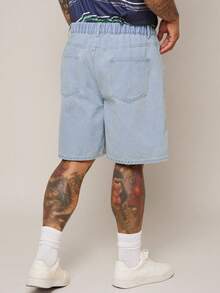 EASEVO 大码男士宽松休闲梭织牛仔短裤、梭织阔腿裤，多色装 - 彩色 - 查看 5