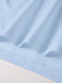 Manfinity Joysei Light Blue Label Men's White Crew Neck T-Shirt ( Fabric)