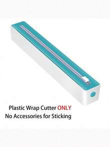 1pc 2-In-1 Kitchen Cling Film Dispenser With Cutter, Plastic Food Wrap Roll Holder - Multi-Functional Plastic Cutter For Cling Film, Baking Paper, And Foil - Essential Kitchen Organizer For Food Preservation And Storage