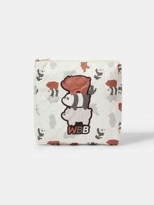 We Bare Bears X SHEIN 一套便携式化妆包，大容量设计，轻松收纳您的化妆品，轻巧便携，方便旅行时存放化妆品、洗漱用品和配件。 - 卡通 - 查看 9