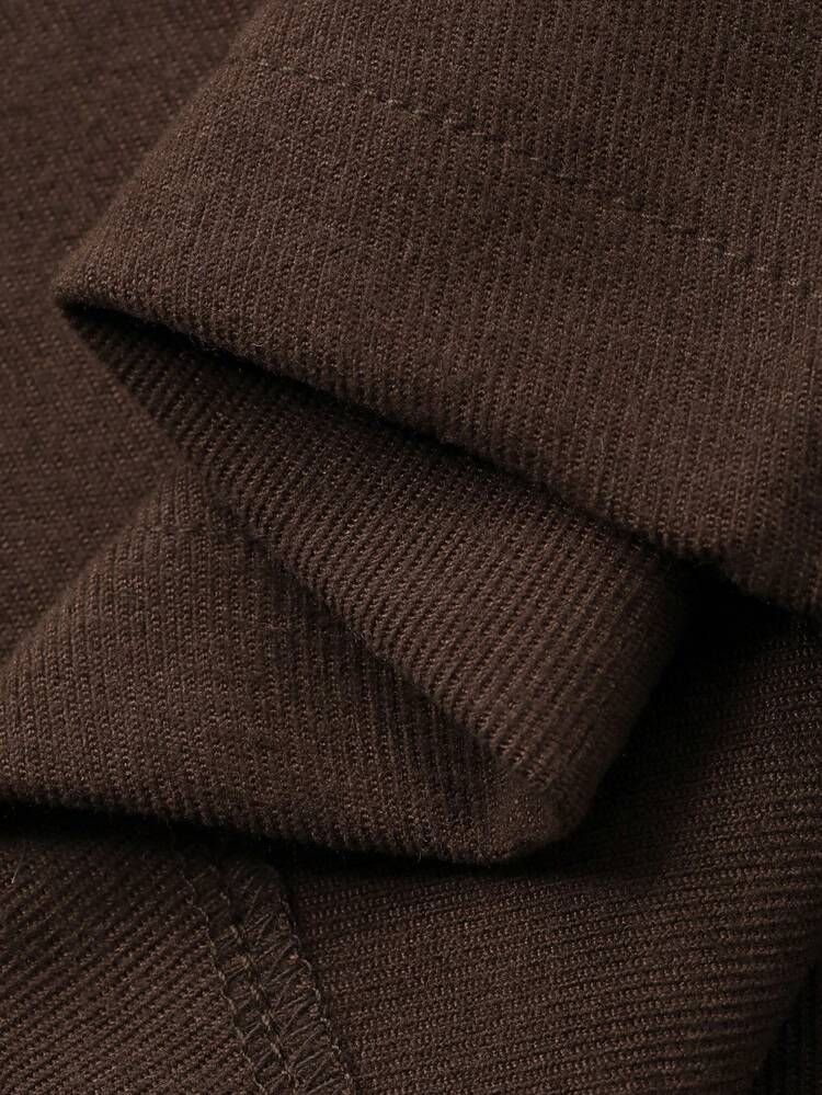 Women's Casual Solid Color Pocket Shirt And Pants 2 Pieces Set, Autumn Lounge Sets For Women