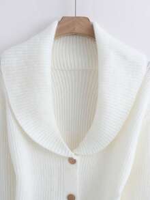 GlowEve 女士休闲优雅柔软针织毛衣，秋冬季 - 白色 - 查看 5
