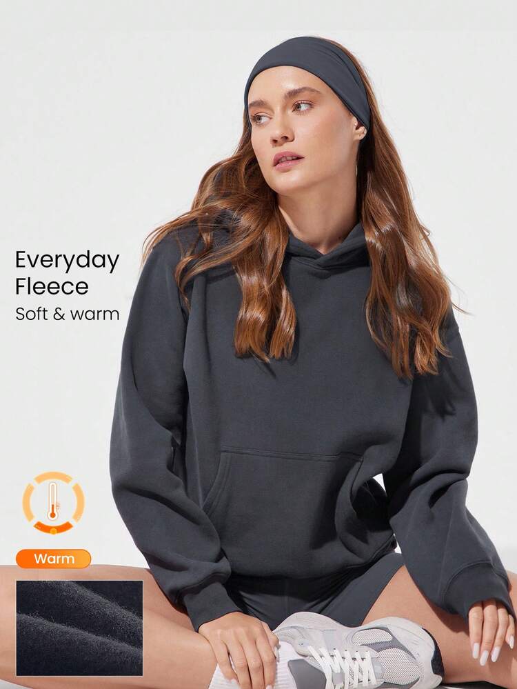 Sweat-shirt-shirt à capuche en molleton côtelé avec poche, décontracté pour tous les jours, automne-hiver