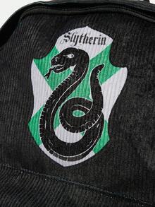 HARRY POTTER X SHEIN 可爱卡通图案背包，多功能，轻便，便携，大容量背包适合女大学生，大学，初中，高中，户外，旅行，小学，初学者，办公室，情人节礼物 - 黑色 - 查看 5